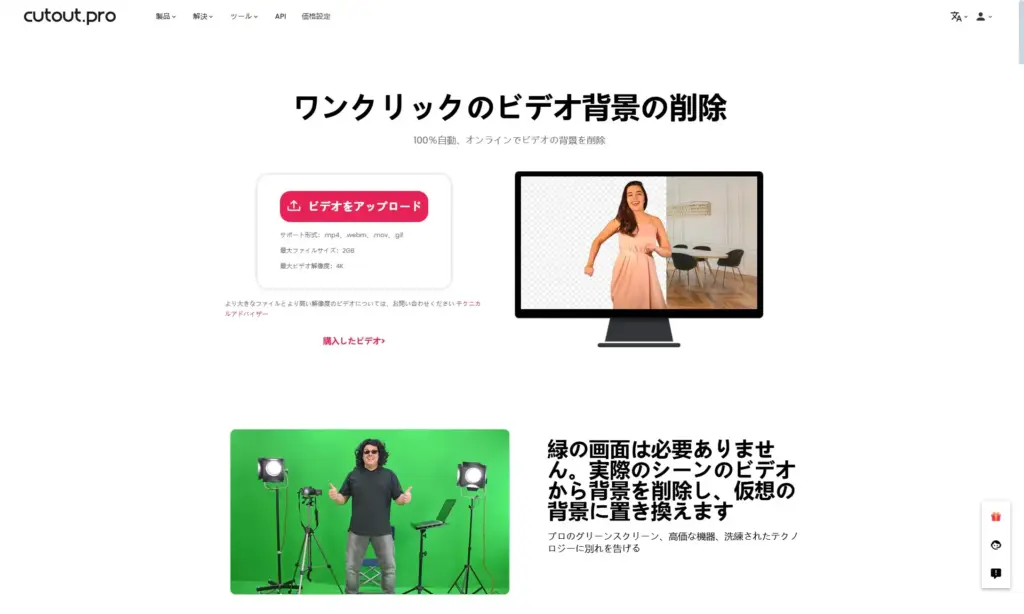 Cutout Pro動画背景削除