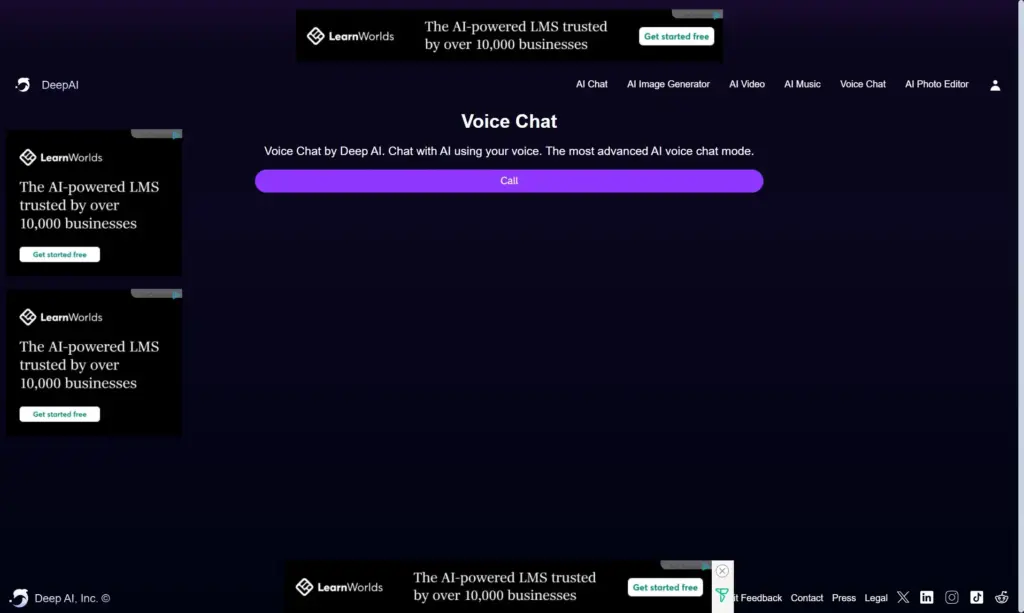 DeepAI 音声での対話機能