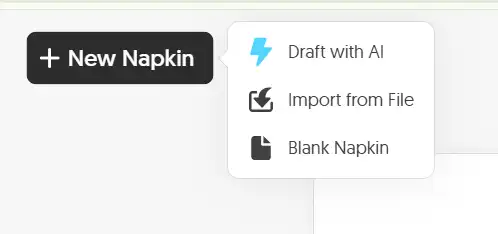 Napkin AIテキストの入力方法