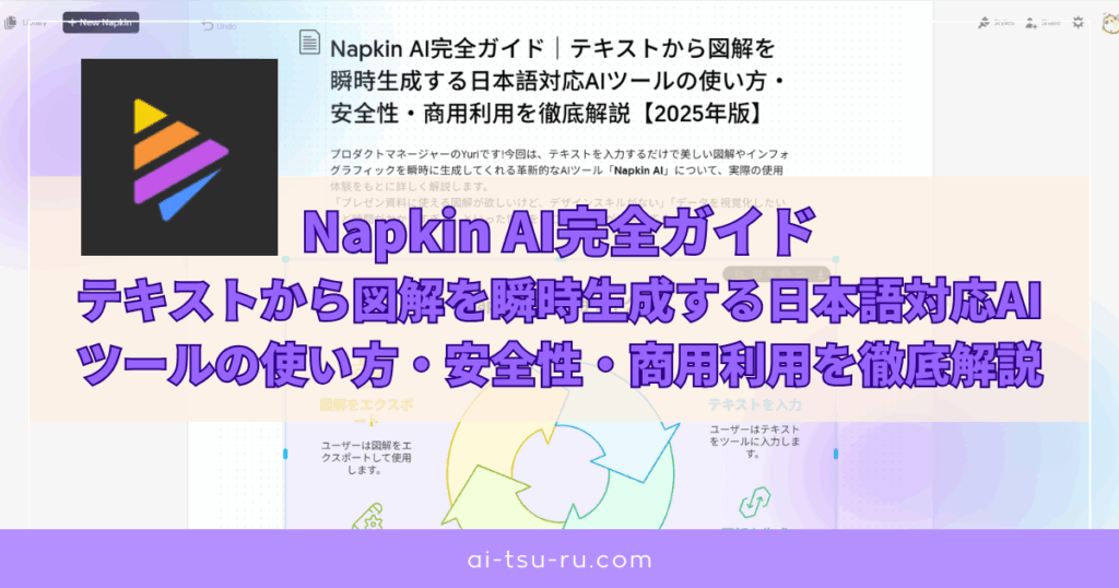Napkin AI完全ガイド｜テキストから図解を瞬時生成する日本語対応AIツールの使い方・安全性・商用利用を徹底解説【2025年版】
