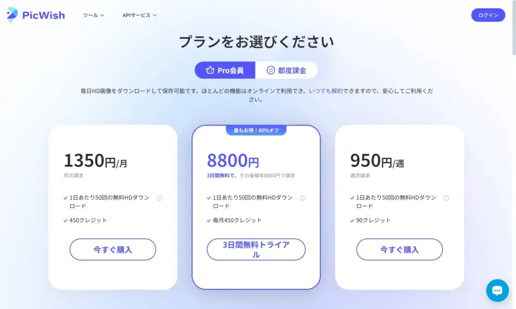 PicWish定期プラン