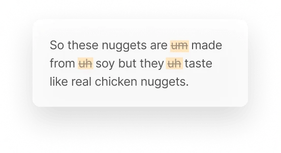 DescriptのFiller Word Removal