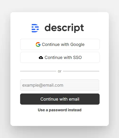 Descriptのアカウント登録