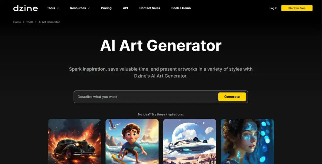 DzineのAI画像生成