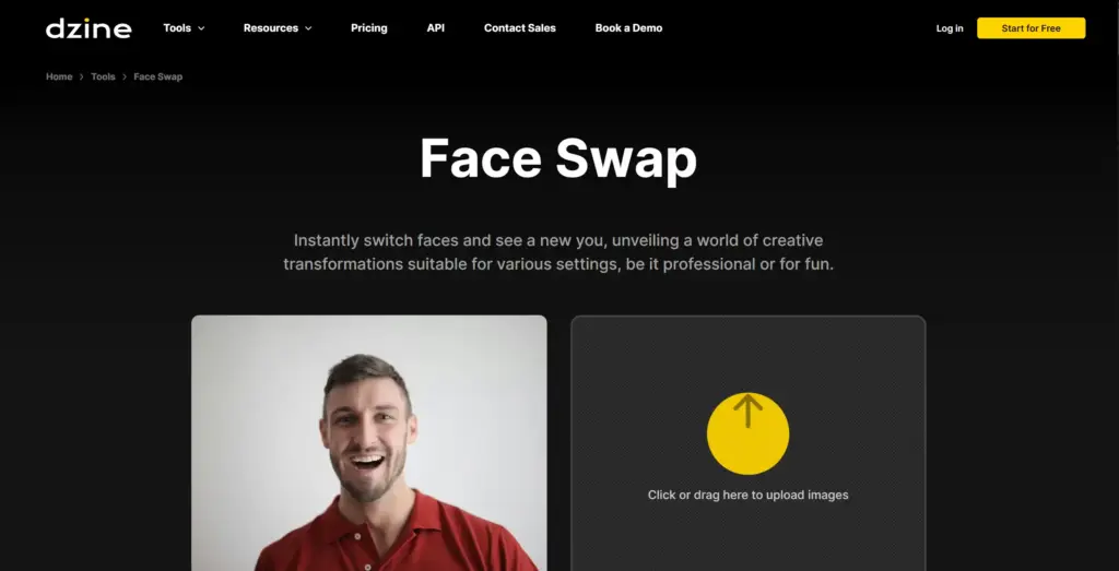 Dzineの顔交換機能
