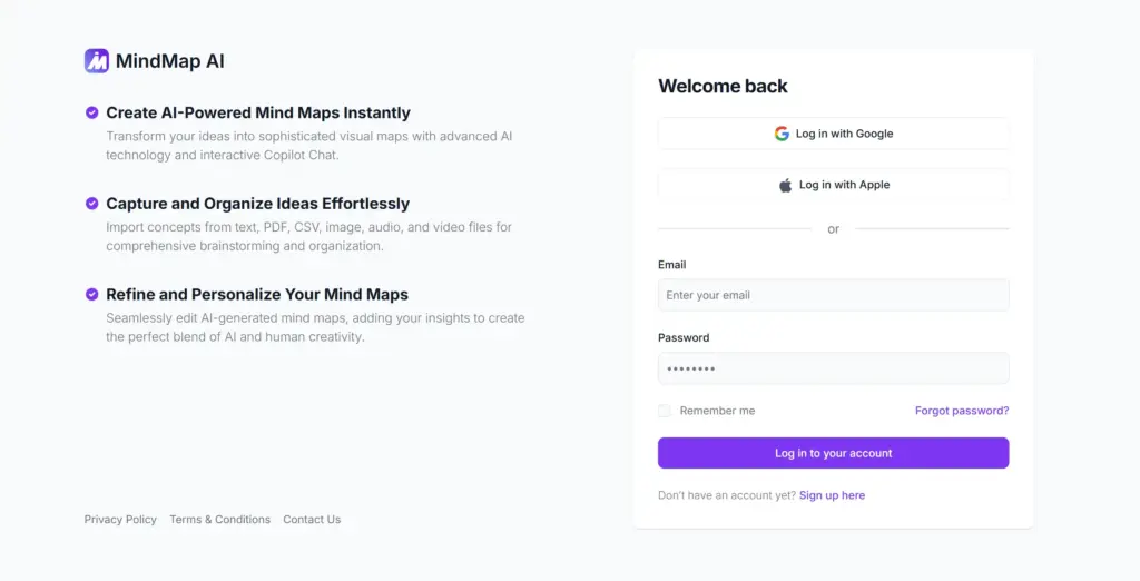 MindMap AIアカウント登録
