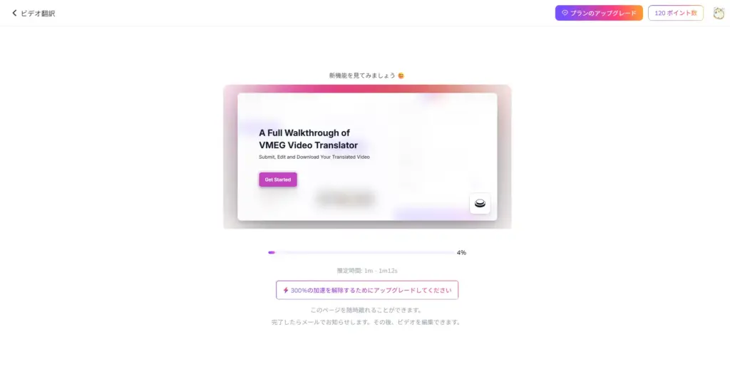 VMEG処理の実行