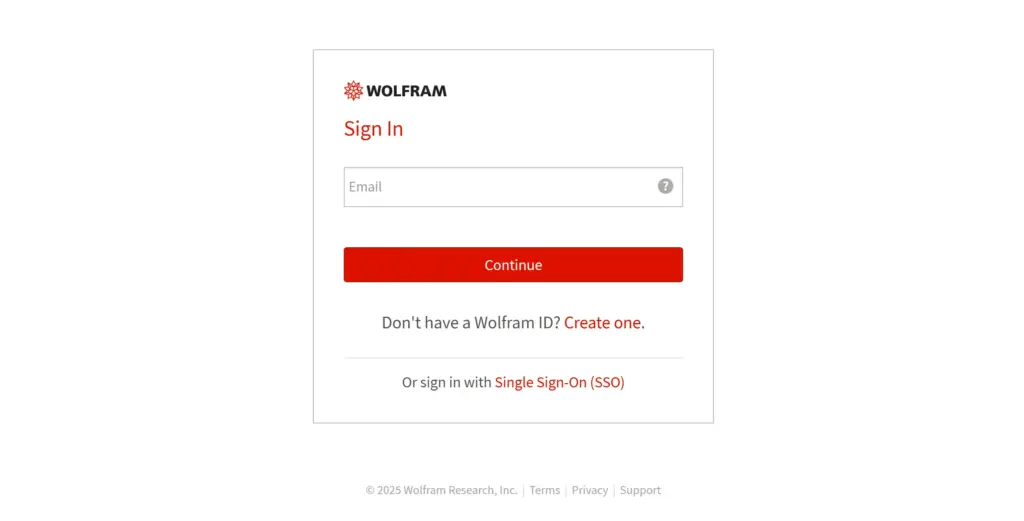 WolframAlphaのアカウント登録