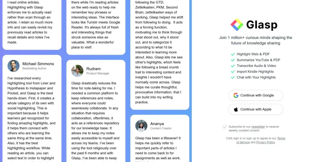 Glaspのアカウント登録