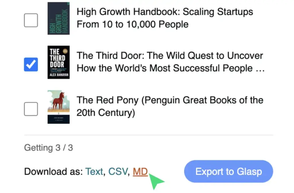 Glaspのエクスポート